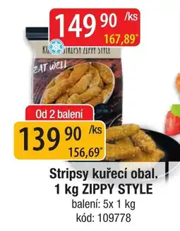 Qanto Kuřecí stripsy zippy style nabídka