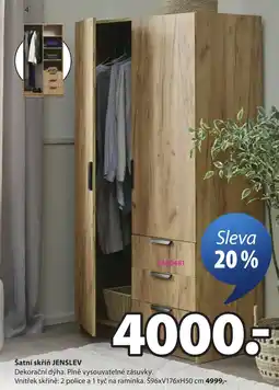 JYSK Jenslev šatní skříň nabídka