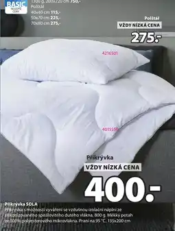 JYSK Basic přikrývka SOLA nabídka