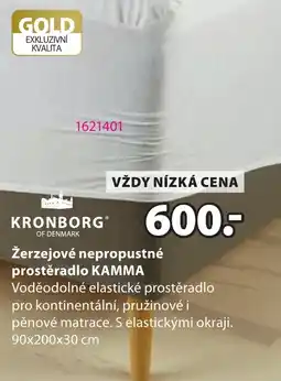 JYSK Kronborg žerzejové nepropustné prostěradlo KAMMA nabídka