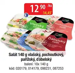 Qanto Gastro salát 140 g vlašský, pochoutkový, pařížský, dábelský nabídka