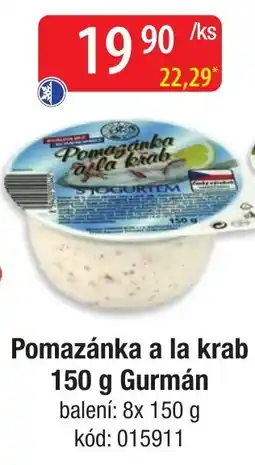 Qanto Gurmán pomazánka a la krab nabídka