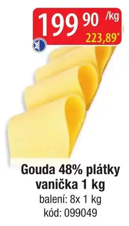 Qanto Gouda 48% plátky vanička nabídka