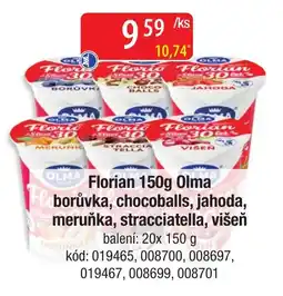 Qanto Florian 150g Olma borůvka, chocoballs, jahoda, meruňka, stracciatella, višeň nabídka