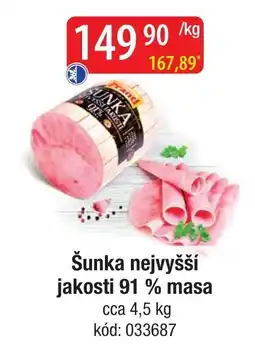 Qanto Šunka nejvyšší jakosti 91 % masa nabídka