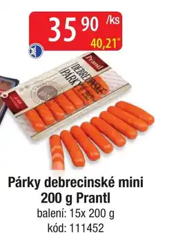 Qanto Prantl párky debrecinské mini nabídka