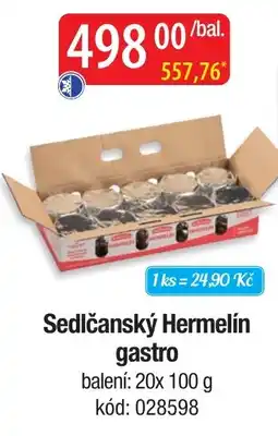 Qanto Sedlčanský Hermelín gastro nabídka