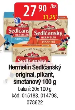 Qanto Hermelín Sedlčanský original, pikant, smetanový nabídka