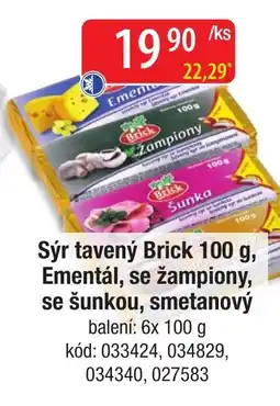 Qanto Brick sýr tavený Ementál se žampiony se šunkou smetanový nabídka