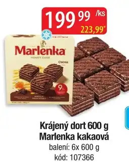 Qanto Marlenka krájený dort kakaová nabídka