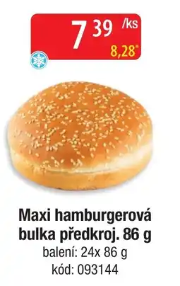 Qanto Maxi hamburgerová bulka předkroj nabídka
