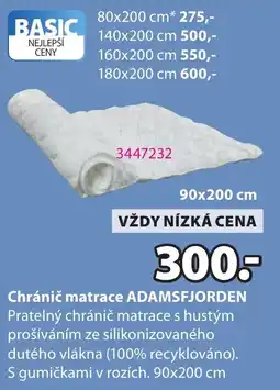 JYSK Adamsfjorden chránič matrace nabídka