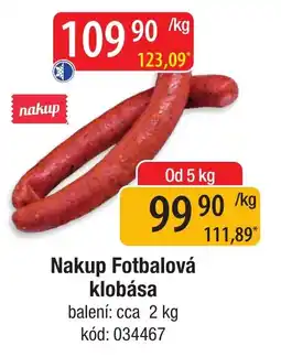 Qanto Nakup Fotbalová klobása nabídka