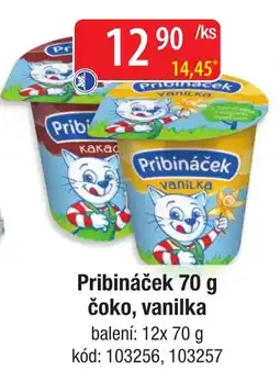 Qanto Pribináček čoko, vanilka nabídka