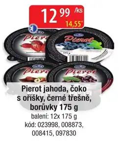 Qanto Pierot jahoda, čoko s oříšky, černé třešně, borůvky nabídka
