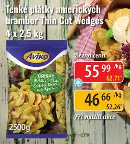 Qanto Aviko tenké plátky amerických brambor Thin cut wedges nabídka