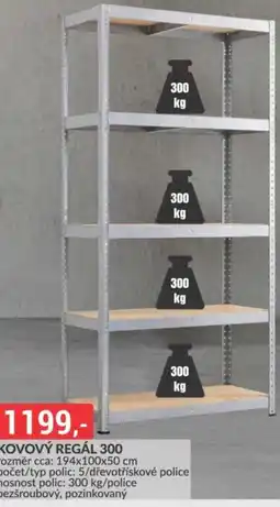 Baumax Kovový regál 300 nabídka