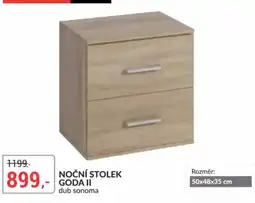 Baumax Goda II noční stolek dub sonoma nabídka