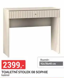 Baumax Sophie toaletní stolek 08 kašmír nabídka