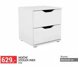 Baumax Ines noční stolek bílá nabídka