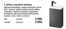 Bauhaus Skříňka s umyvadlem 40 Moduo nabídka