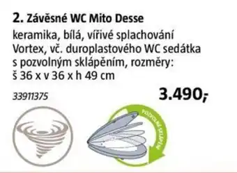 Mito Desse závěsné WC