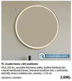Bauhaus Desire zrcadlo s led osvětlením nabídka