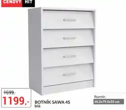 Baumax Botník sawa 4s bílá nabídka