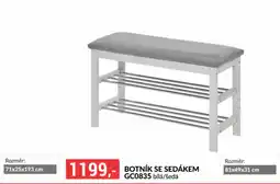 Baumax Botník se sedákem GC0835 bílá/šedá nabídka