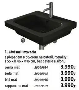 Bauhaus Závěsné umyvadlo nabídka