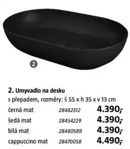 Bauhaus Umyvadlo na desku nabídka