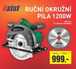 Baumax Asist ruční okružní pila 1200w nabídka