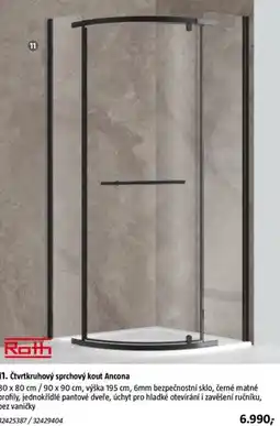 Bauhaus Roth čtvrtkruhový sprchový kout Ancona nabídka
