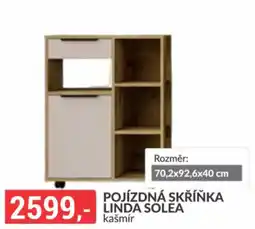 Baumax Linda Solea pojízdná skříňka kašmír nabídka