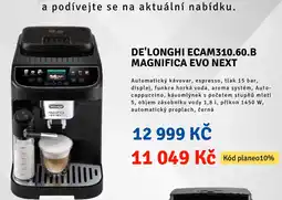 Planeo Elektro De'Longhi magnifica evo next nabídka
