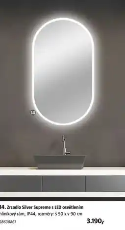 Bauhaus Zrcadlo silver supreme s led osvětlením nabídka