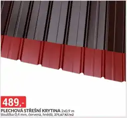 Baumax Plechová střešní krytina nabídka