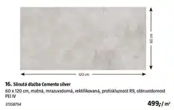 Bauhaus Slinutá dlažba Cemento silver nabídka