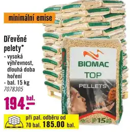 Hornbach biomac dřevěné pelety nabídka