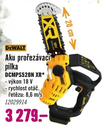 DeWalt aku prořezávací pilka dcmps520n xr*