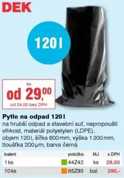 DEK Dek pytle na odpad nabídka
