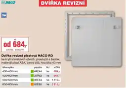 DEK Haco dvířka revizní plastová nabídka