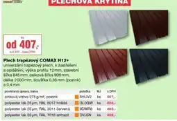 DEK Comax plech trapézový H12+ nabídka