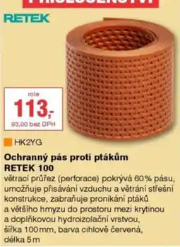 DEK Retek ochranný pás proti ptákům 100 nabídka