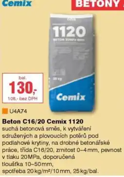 DEK Cemix Beton C16/20 1120 nabídka