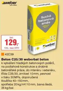 DEK Beton C25/30 weberbat beton nabídka