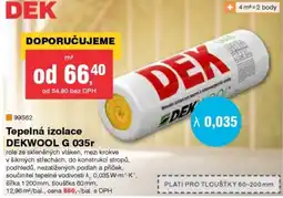 DEK Dek tepelná izolace dekwool g 035r nabídka
