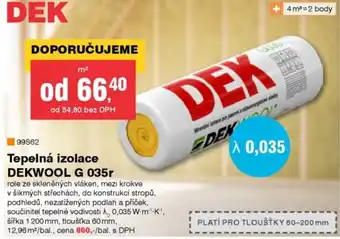 Dek tepelná izolace dekwool g 035r