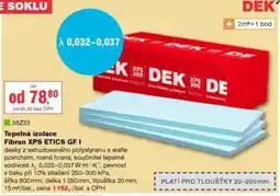 DEK Tepelná izolace fibran xps etics gf i nabídka