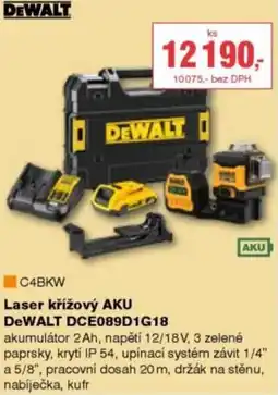 DEK Dewalt laser křižový aku dewalt dce089d1g18 nabídka